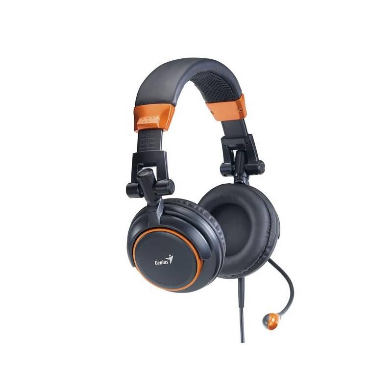 Headset Genius HS-530F (31710048101) černý/oranžový, headset, genius, hs-530f, 31710048101, černý, oranžový
