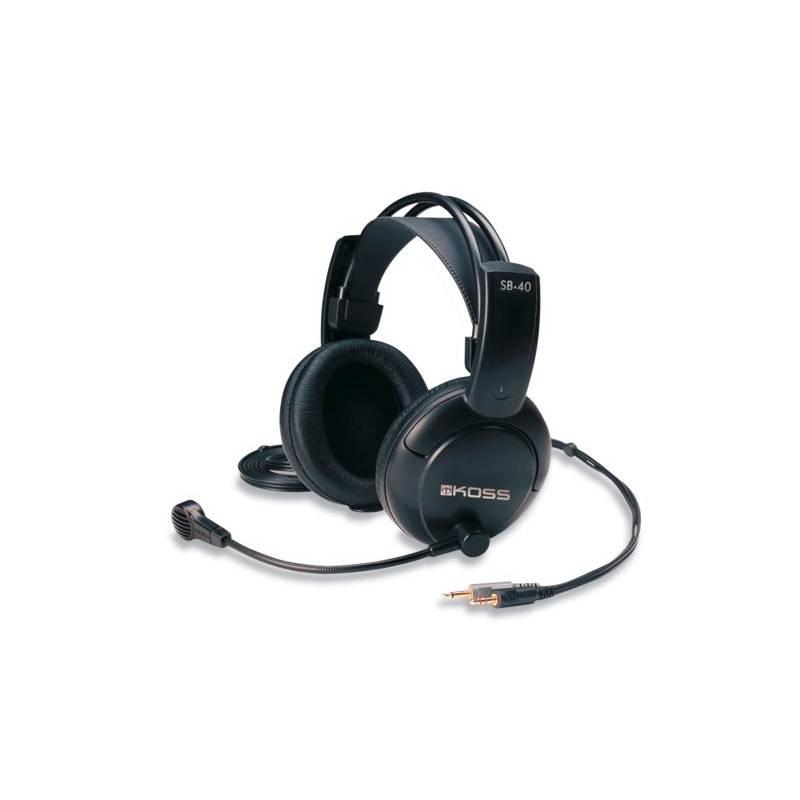 Headset Koss SB 40 černý, headset, koss, černý
