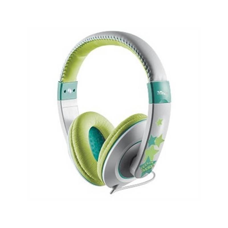 Headset Trust Sonin Kids (19558) bílý/zelený, headset, trust, sonin, kids, 19558, bílý, zelený