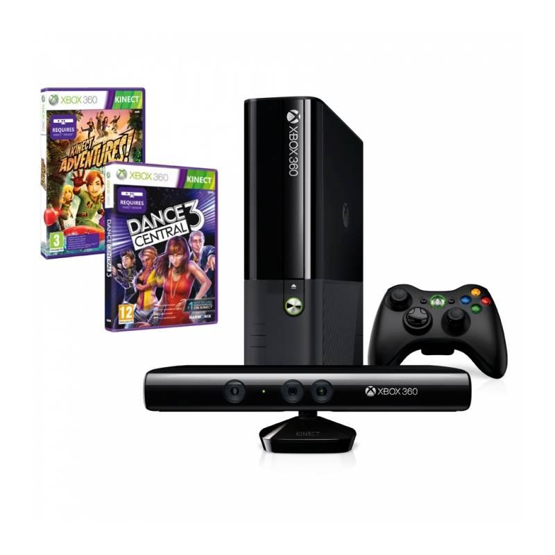 Herní konzole Microsoft Xbox 360 4GB Kinect + Kinect Adventures + Dance central 3 (N7V-00054), herní, konzole, microsoft, xbox, 360, 4gb, kinect, adventures, dance