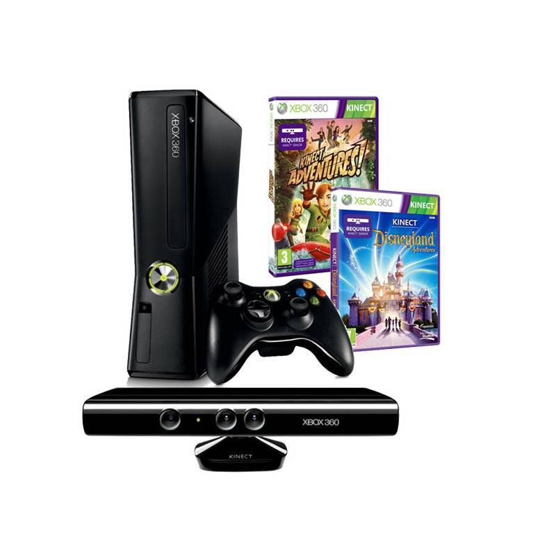 Herní konzole Microsoft Xbox 360 4GB Kinect + Kinect Adventures + Disneyland (S4G-00159) černá, herní, konzole, microsoft, xbox, 360, 4gb, kinect, adventures, disneyland