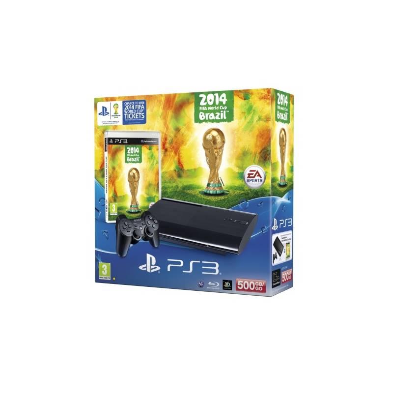 Herní konzole Sony PlayStation 3 500GB + hra FIFA World Cup (PS719417316) černá, herní, konzole, sony, playstation, 500gb, hra, fifa, world, cup, ps719417316