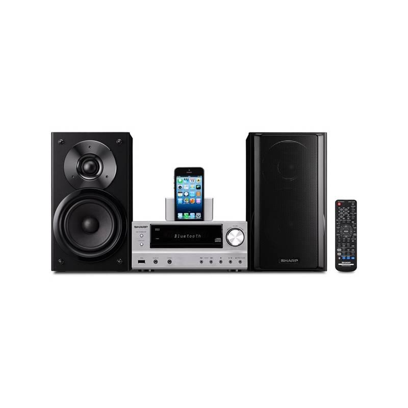 HiFi systém Sharp XL-HF202PHS černá/stříbrná, hifi, systém, sharp, xl-hf202phs, černá, stříbrná