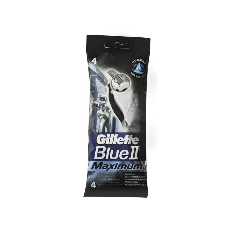 Holicí strojek Gillette Blue II Excel Maximum 4ks černý/stříbrný, holicí, strojek, gillette, blue, excel, maximum, 4ks, černý, stříbrný