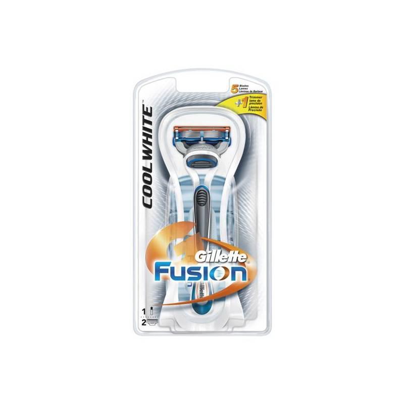 Holicí strojek Gillette FUSION Cool White +1 hlavice, holicí, strojek, gillette, fusion, cool, white, hlavice