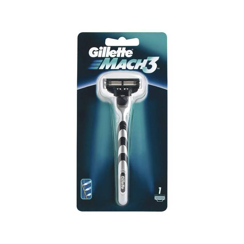 Holicí strojek Gillette Mach3 černý/stříbrný, holicí, strojek, gillette, mach3, černý, stříbrný