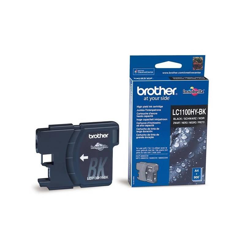 Inkoustová náplň Brother LC1100HYBk, 900 stran (LC1100HYBk) černá, inkoustová, náplň, brother, lc1100hybk, 900, stran, černá