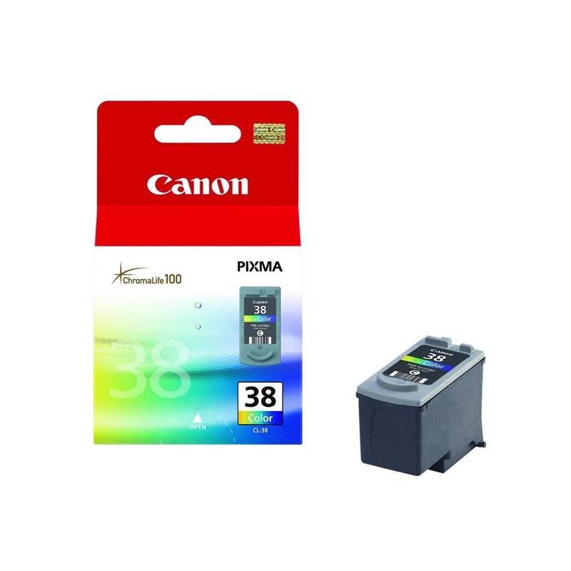 Inkoustová náplň Canon CL-38C, 207 stran (2146B003) černá/modrá/žlutá, inkoustová, náplň, canon, cl-38c, 207, stran, 2146b003, černá, modrá, žlutá