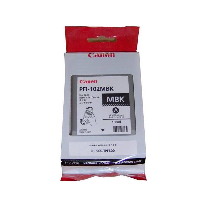 Inkoustová náplň Canon PFI-102MBk, 130ml (CF0894B001AA) černá, inkoustová, náplň, canon, pfi-102mbk, 130ml, cf0894b001aa, černá