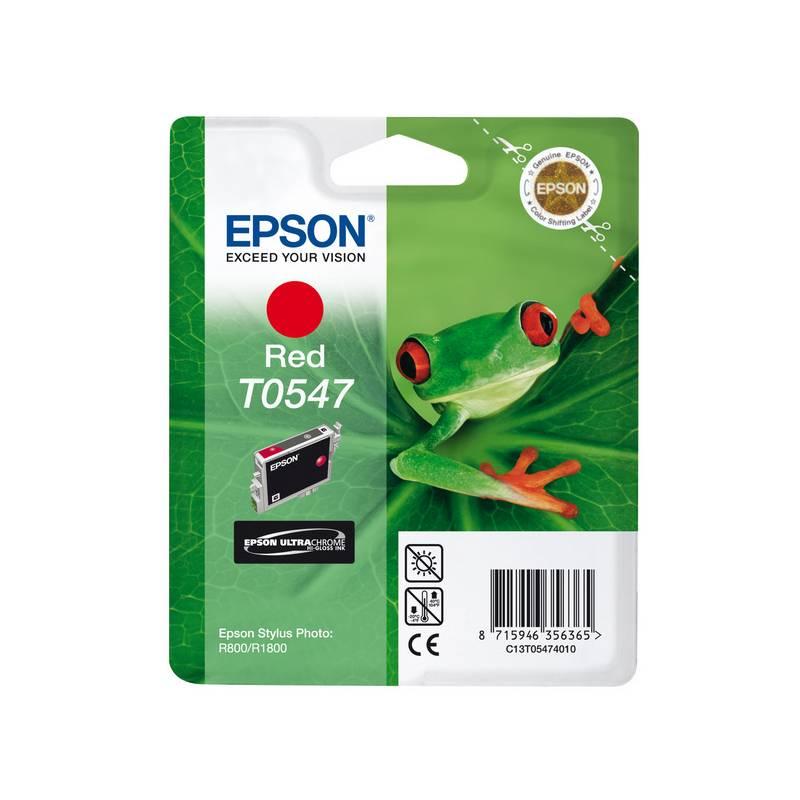 Inkoustová náplň Epson T0547, 13ml (C13T05474010) červená, inkoustová, náplň, epson, t0547, 13ml, c13t05474010, červená