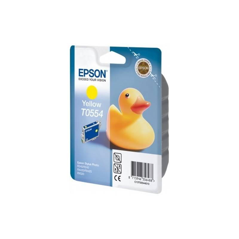 Inkoustová náplň Epson T0554, 8ml (C13T05544010) žlutá, inkoustová, náplň, epson, t0554, 8ml, c13t05544010, žlutá