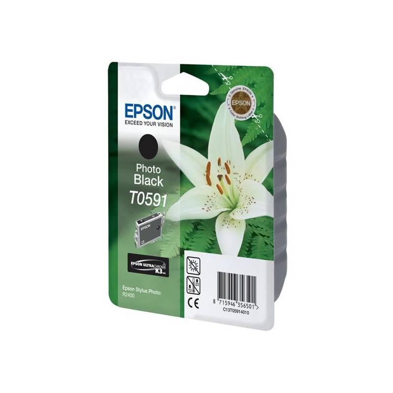 Inkoustová náplň Epson T0591, 13ml (C13T059140) černá, inkoustová, náplň, epson, t0591, 13ml, c13t059140, černá