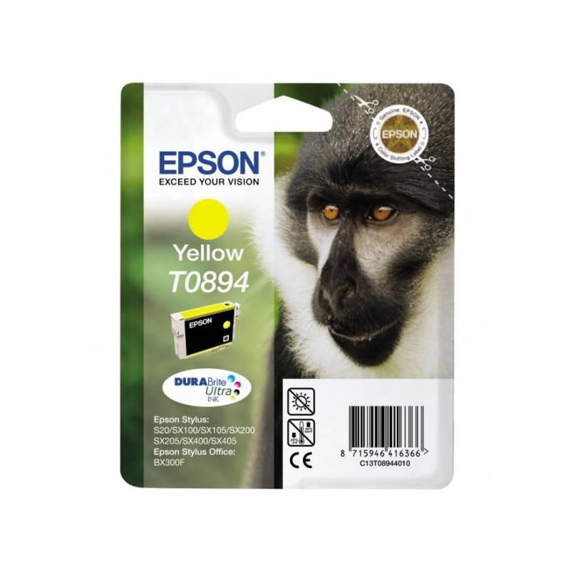 Inkoustová náplň Epson T08944011, 180 stran (C13T08944011) žlutá, inkoustová, náplň, epson, t08944011, 180, stran, c13t08944011, žlutá