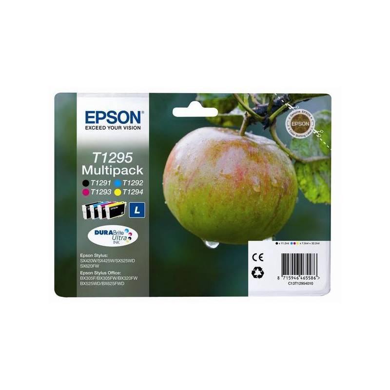 Inkoustová náplň Epson T1295, 32,2ml (C13T12954010) černá/červená/modrá/žlutá, inkoustová, náplň, epson, t1295, 2ml, c13t12954010, černá, červená, modrá, žlutá