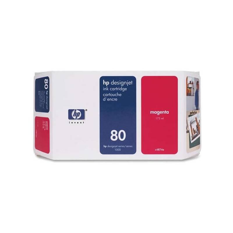 Inkoustová náplň HP No. 80, 350ml (C4847A) červená, inkoustová, náplň, 350ml, c4847a, červená
