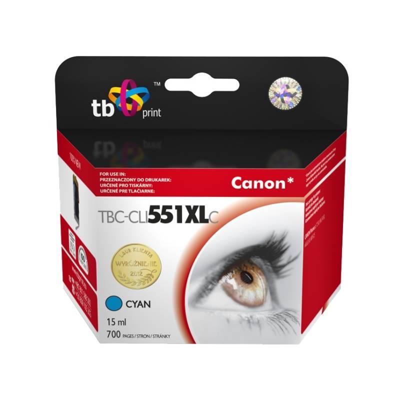 Inkoustová náplň TB Canon CLI-551XL (TBC-CLI551XLC) modrá, inkoustová, náplň, canon, cli-551xl, tbc-cli551xlc, modrá