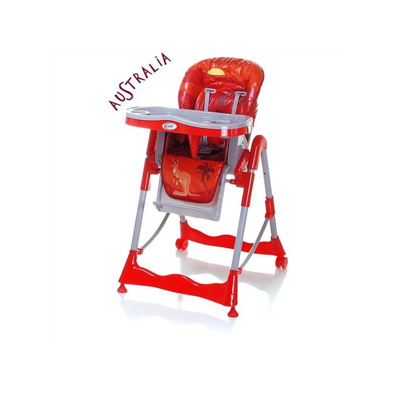 Jídelní židlička 4Baby Kid australia červená, jídelní, židlička, 4baby, kid, australia, červená