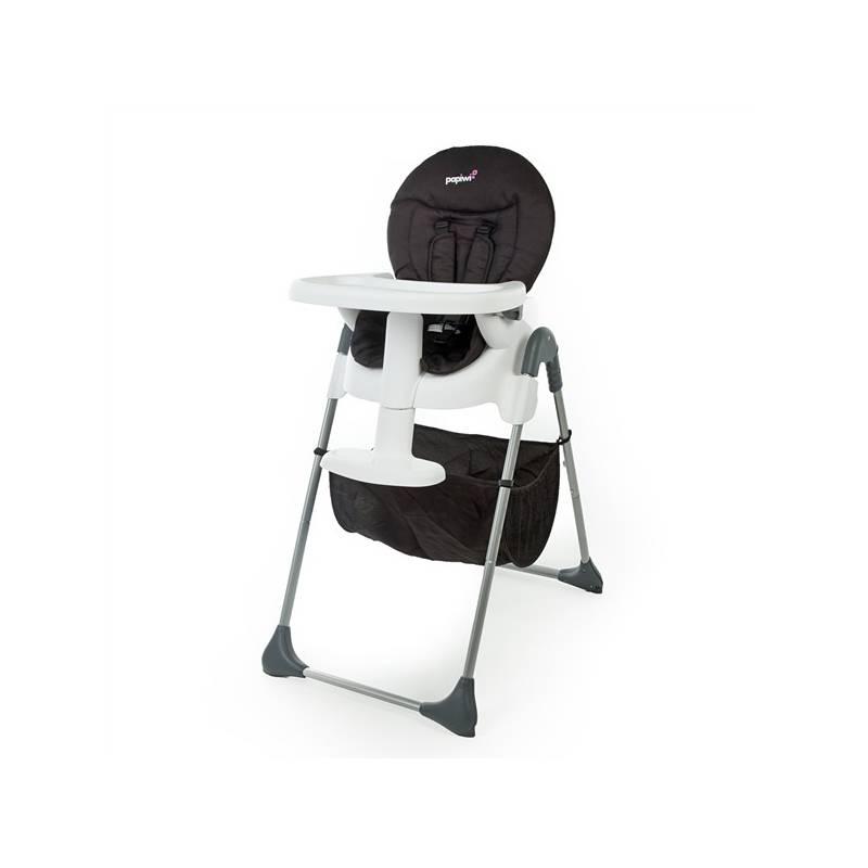 Jídelní židlička Papiwi PAPI - black černá, jídelní, židlička, papiwi, papi, black, černá