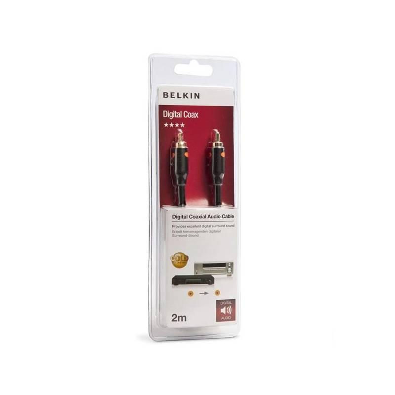 Kabel Belkin audio 2RCA,2m (F3Y096bf2M) černý, kabel, belkin, audio, 2rca, f3y096bf2m, černý