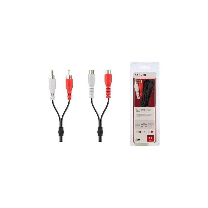 Kabel Belkin audio 2RCA, 3m (F3Y099bf3M) černý, kabel, belkin, audio, 2rca, f3y099bf3m, černý