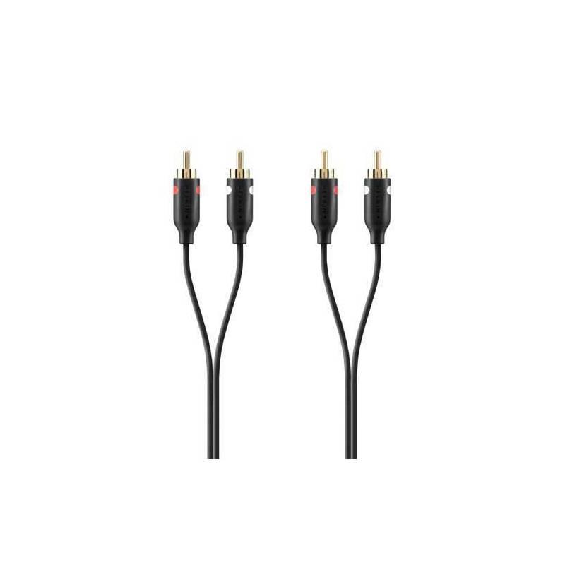 Kabel Belkin audio 2RCA, 5m (F3Y098bf5M) černý, kabel, belkin, audio, 2rca, f3y098bf5m, černý