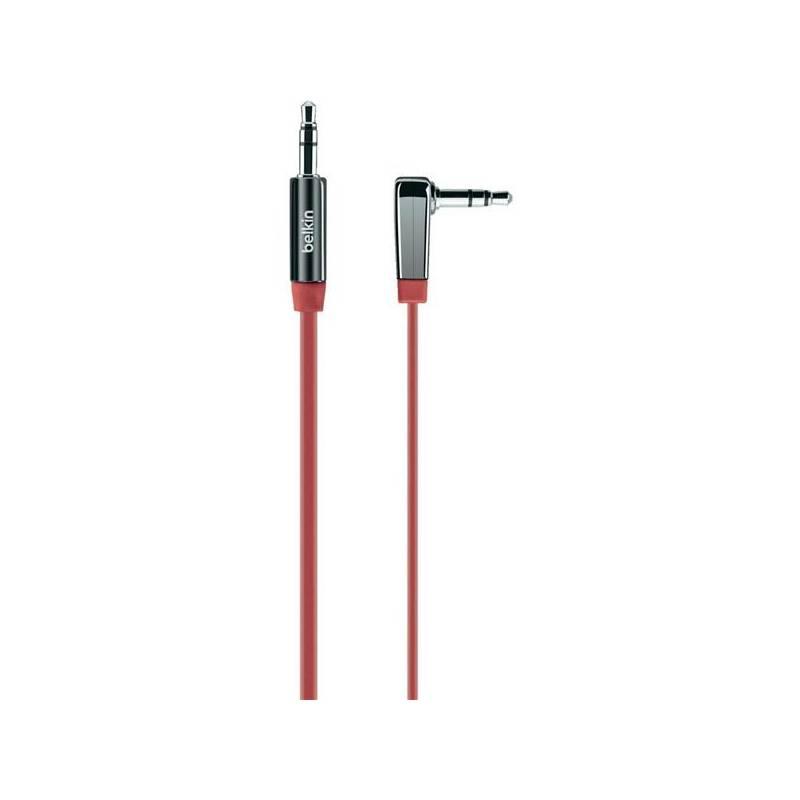 Kabel Belkin audio Jack 3,5mm MIXIT pravoúhlý, 0,9m (AV10128cw03-RED) červený, kabel, belkin, audio, jack, 5mm, mixit, pravoúhlý, av10128cw03-red