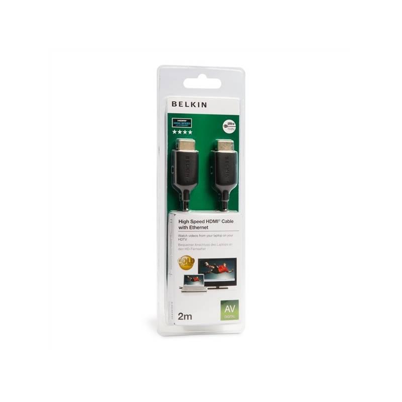 Kabel Belkin HDMI A to A- Ultra-thin, 2m (F3Y034BF2M), kabel, belkin, hdmi, ultra-thin, f3y034bf2m