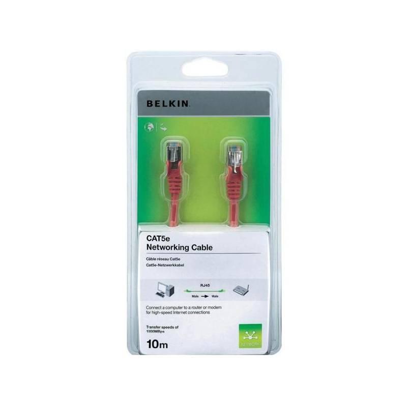 Kabel Belkin Patch CAT5E, 10m (A3L791cp10MRDHS) oranžový, kabel, belkin, patch, cat5e, 10m, a3l791cp10mrdhs, oranžový