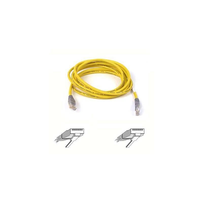 Kabel Belkin Patch CAT5E křížený,10m (F3X126b10M) šedý/žlutý, kabel, belkin, patch, cat5e, křížený, 10m, f3x126b10m, šedý, žlutý