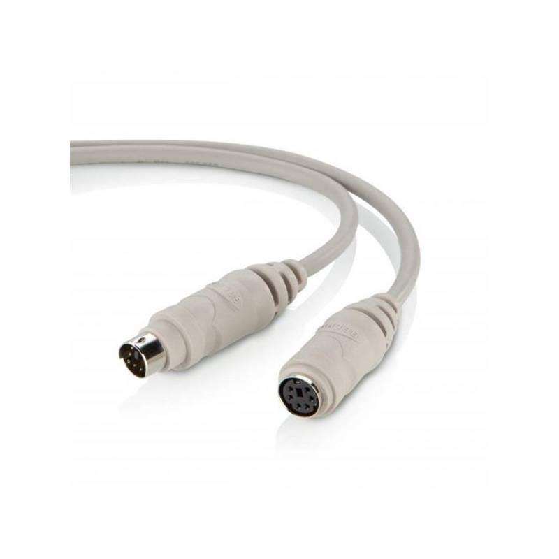 Kabel Belkin PS/2 prodlužovací, 1,8m (F2N034cp1.8M) šedý, kabel, belkin, prodlužovací, f2n034cp1, šedý