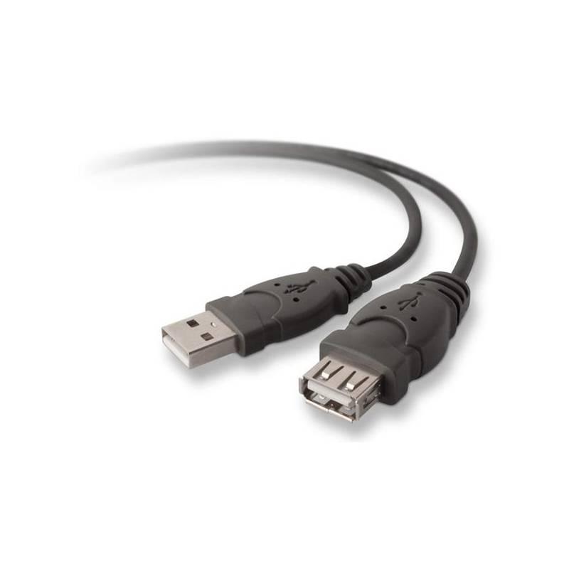 Kabel Belkin USB 2.0 A - A, 1.8m (F3U153cp1.8MWHT) bílý, kabel, belkin, usb, f3u153cp1, 8mwht, bílý