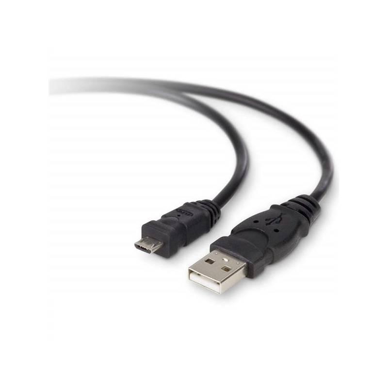 Kabel Belkin USB 2.0 A - MicroB, 1.8 m (F3U151cp1.8M-M), kabel, belkin, usb, microb, f3u151cp1, 8m-m