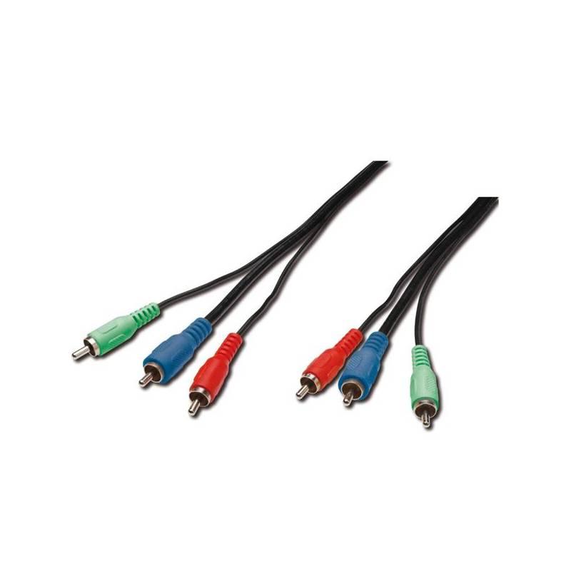 Kabel Digitus audio/video 3RCA, 10m (AK-101036-1) černý, kabel, digitus, audio, video, 3rca, 10m, ak-101036-1, černý