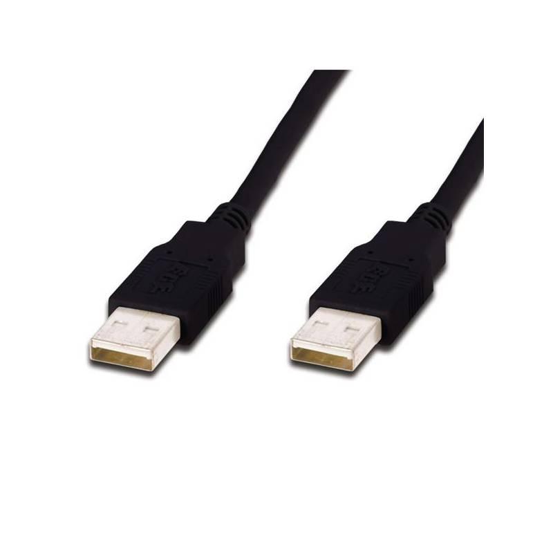 Kabel Digitus USB 2.0 A - A, 1,8m (AK-300100-018-S) černý, kabel, digitus, usb, ak-300100-018-s, černý