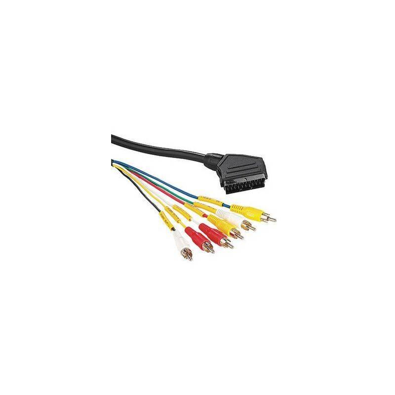 Kabel Hama Scart - 6 cinch vidlice, 2m (43187), kabel, hama, scart, cinch, vidlice, 43187