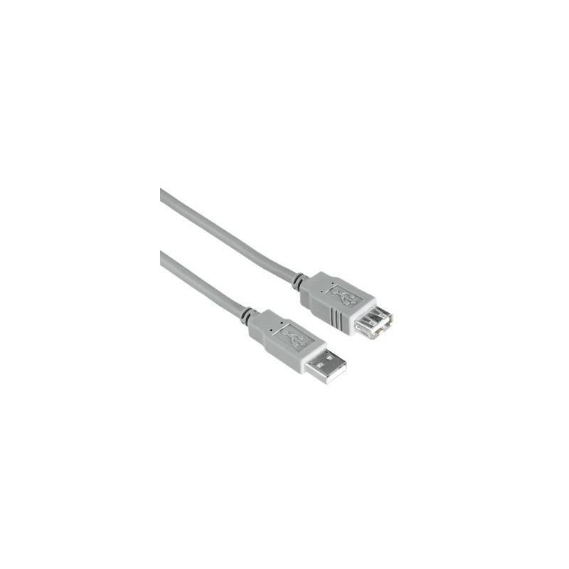 Kabel Hama USB A-A, 1,8m (30619) šedý, kabel, hama, usb, a-a, 30619, šedý