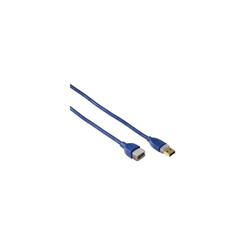 Kabel Hama USB A-A, 3m (39675) modrý, kabel, hama, usb, a-a, 39675, modrý
