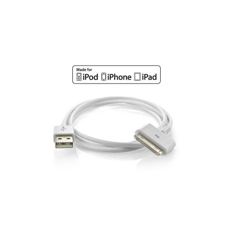 Kabel Puro pro Apple ipod/iphone/ipad, bílý (CABLEAPPLE1), kabel, puro, pro, apple, ipod, iphone, ipad, bílý, cableapple1