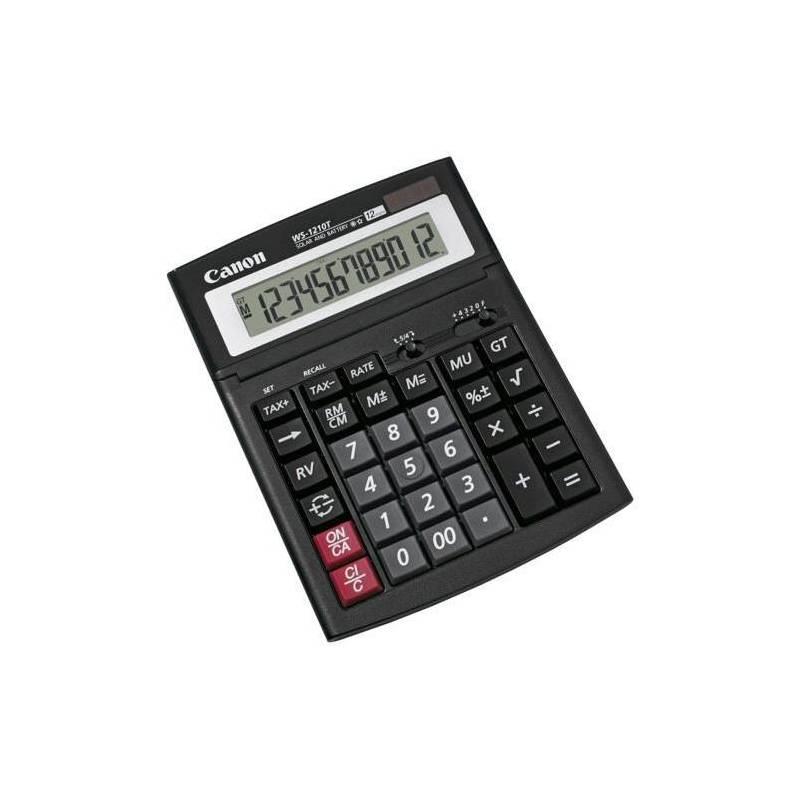 Kalkulačka Canon WS-1210T (0694B001) černá, kalkulačka, canon, ws-1210t, 0694b001, černá