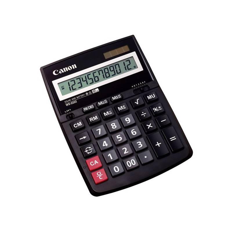 Kalkulačka Canon WS-2222 (8290A007) černá, kalkulačka, canon, ws-2222, 8290a007, černá