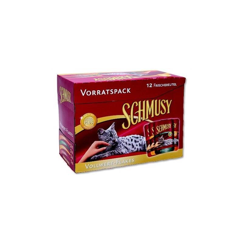Kapsičky Schmusy Flakes 12 x 100 g multipack 12ks, kapsičky, schmusy, flakes, 100, multipack, 12ks