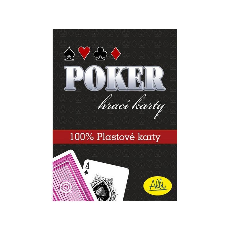 Karetní hra Albi Poker plastové karty červené, karetní, hra, albi, poker, plastové, karty, červené