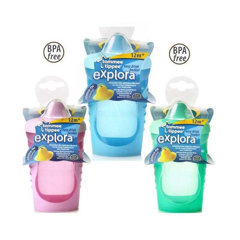 Kelímek Tommee Tippee Explora s pítkem 12+, 330 ml-modrý, kelímek, tommee, tippee, explora, pítkem, 330, ml-modrý