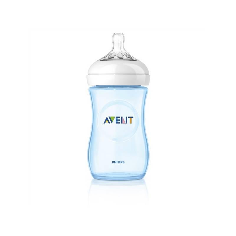 Kojenecká láhev AVENT 260ml Natural PP modrá, kojenecká, láhev, avent, 260ml, natural, modrá