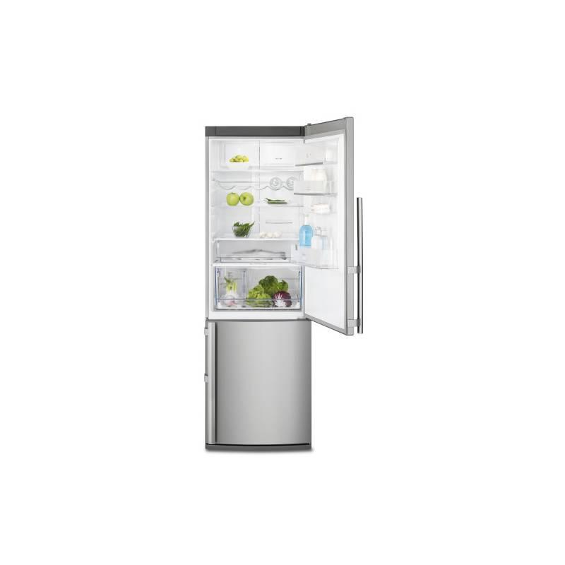Kombinace chladničky s mrazničkou Electrolux EN3487AOX stříbrná/nerez, kombinace, chladničky, mrazničkou, electrolux, en3487aox, stříbrná, nerez