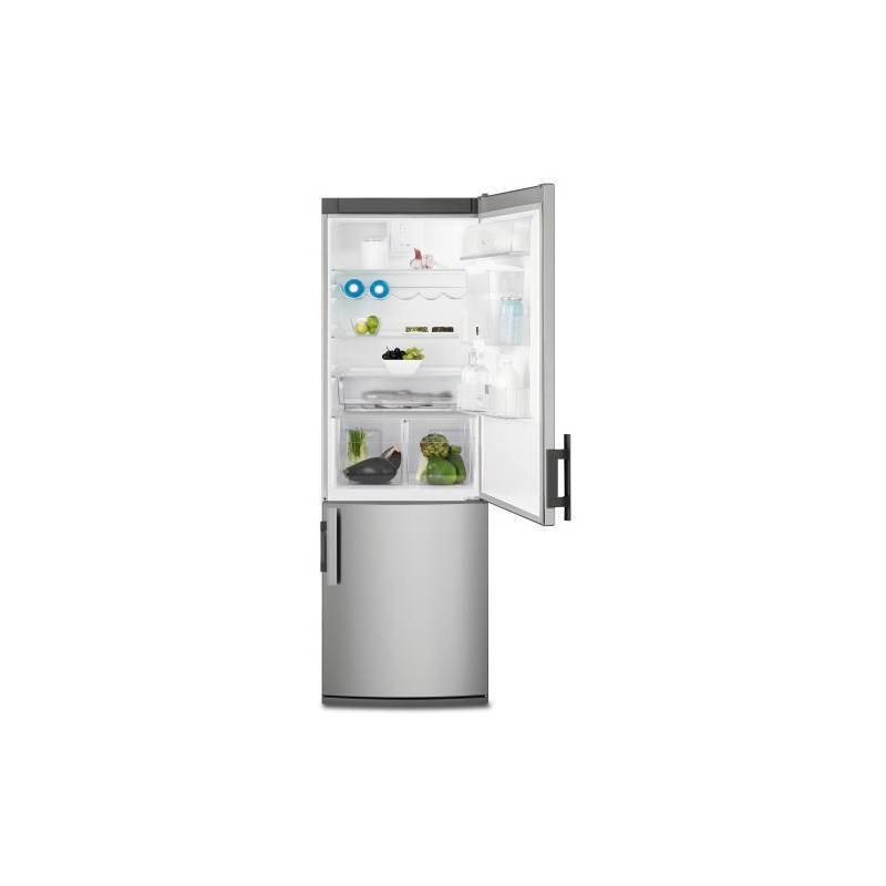 Kombinace chladničky s mrazničkou Electrolux EN3610DOX stříbrná/nerez, kombinace, chladničky, mrazničkou, electrolux, en3610dox, stříbrná, nerez