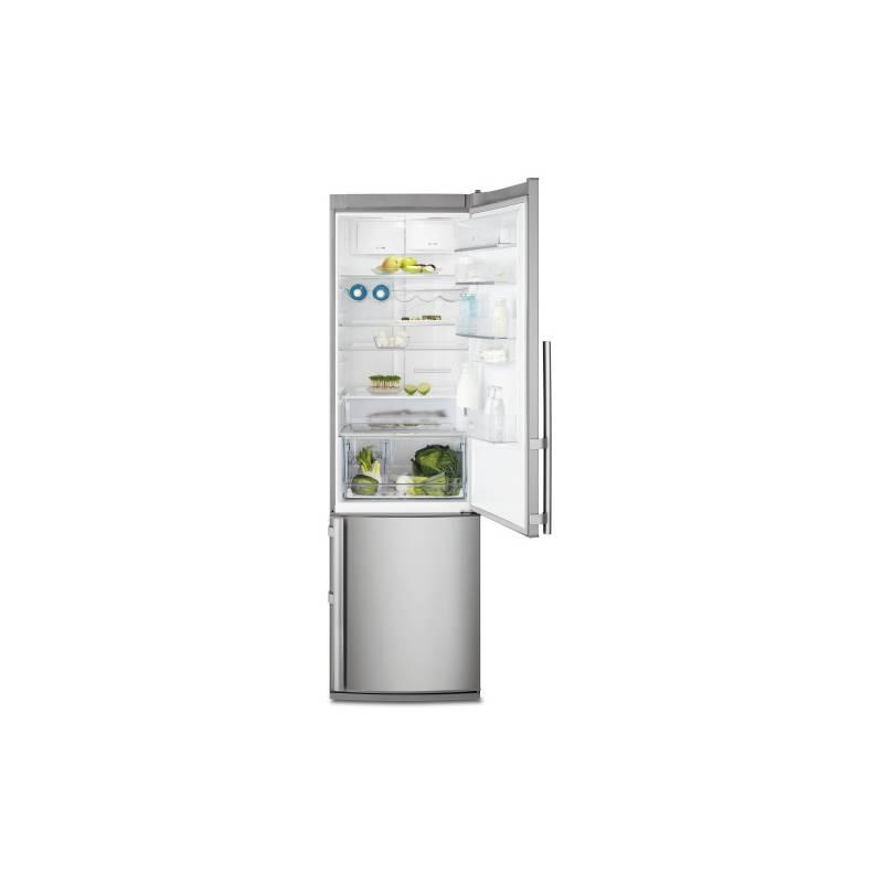 Kombinace chladničky s mrazničkou Electrolux EN3887AOX stříbrná/nerez, kombinace, chladničky, mrazničkou, electrolux, en3887aox, stříbrná, nerez