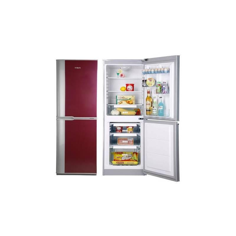 Kombinace chladničky s mrazničkou Goddess RCC0144GRS8 stříbrná/červená, kombinace, chladničky, mrazničkou, goddess, rcc0144grs8, stříbrná, červená