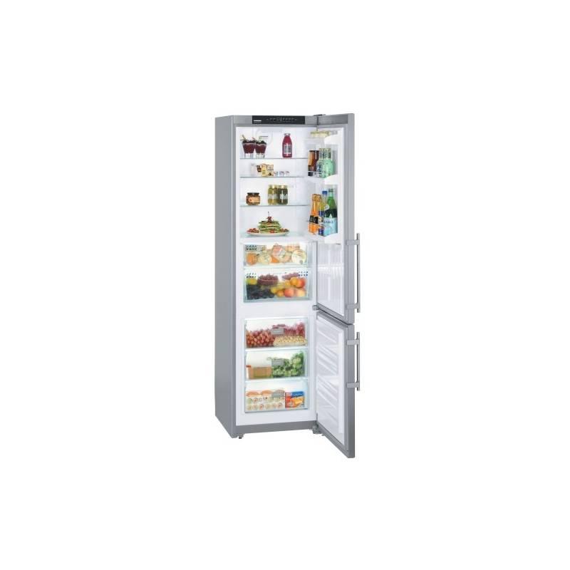 Kombinace chladničky s mrazničkou Liebherr CBPesf 4013 stříbrné, kombinace, chladničky, mrazničkou, liebherr, cbpesf, 4013, stříbrné