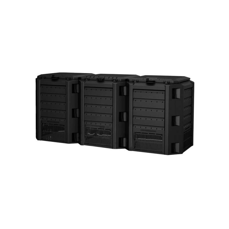 Kompostér CEV 1200 l COMPOGREEN (3 x 400 l) ČER černý/plast, kompostér, cev, 1200, compogreen, 400, Čer, černý, plast